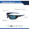 Ge Safety Glasses, Anti-Fog & Anti-Scratch, Blue Mirror Lens, Black/Blue Frame GE104BAF - alternate 3